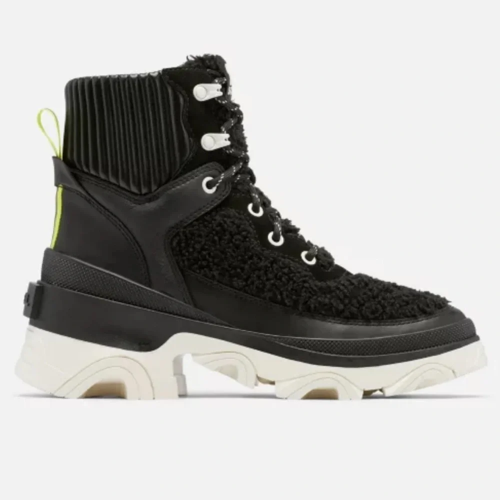 Sorel Brex Boot Cozy Lace in Black, Sea Salt - Picture 2 of 11